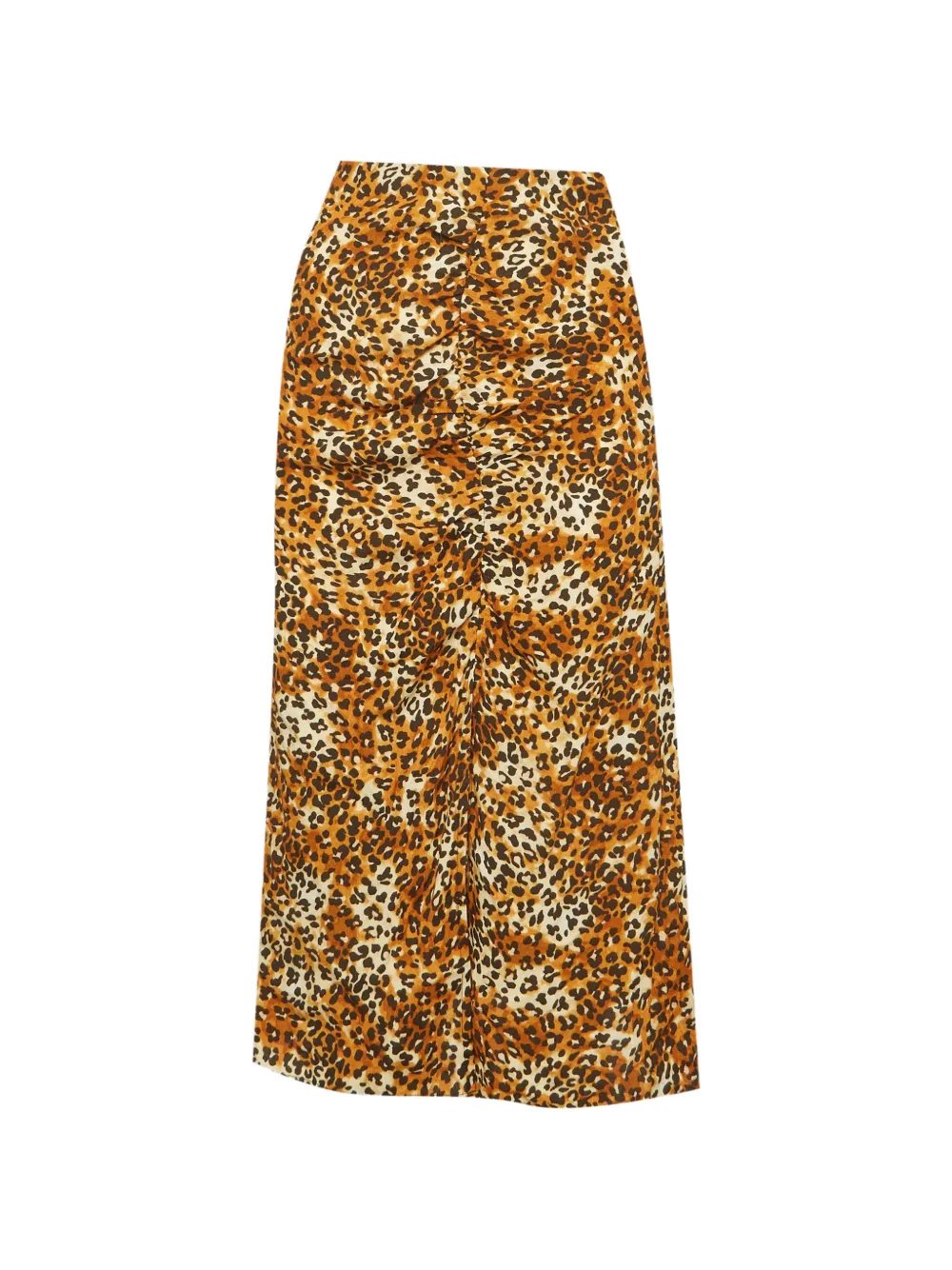 Maje leopard-print ruched midi skirt - Toni neutri