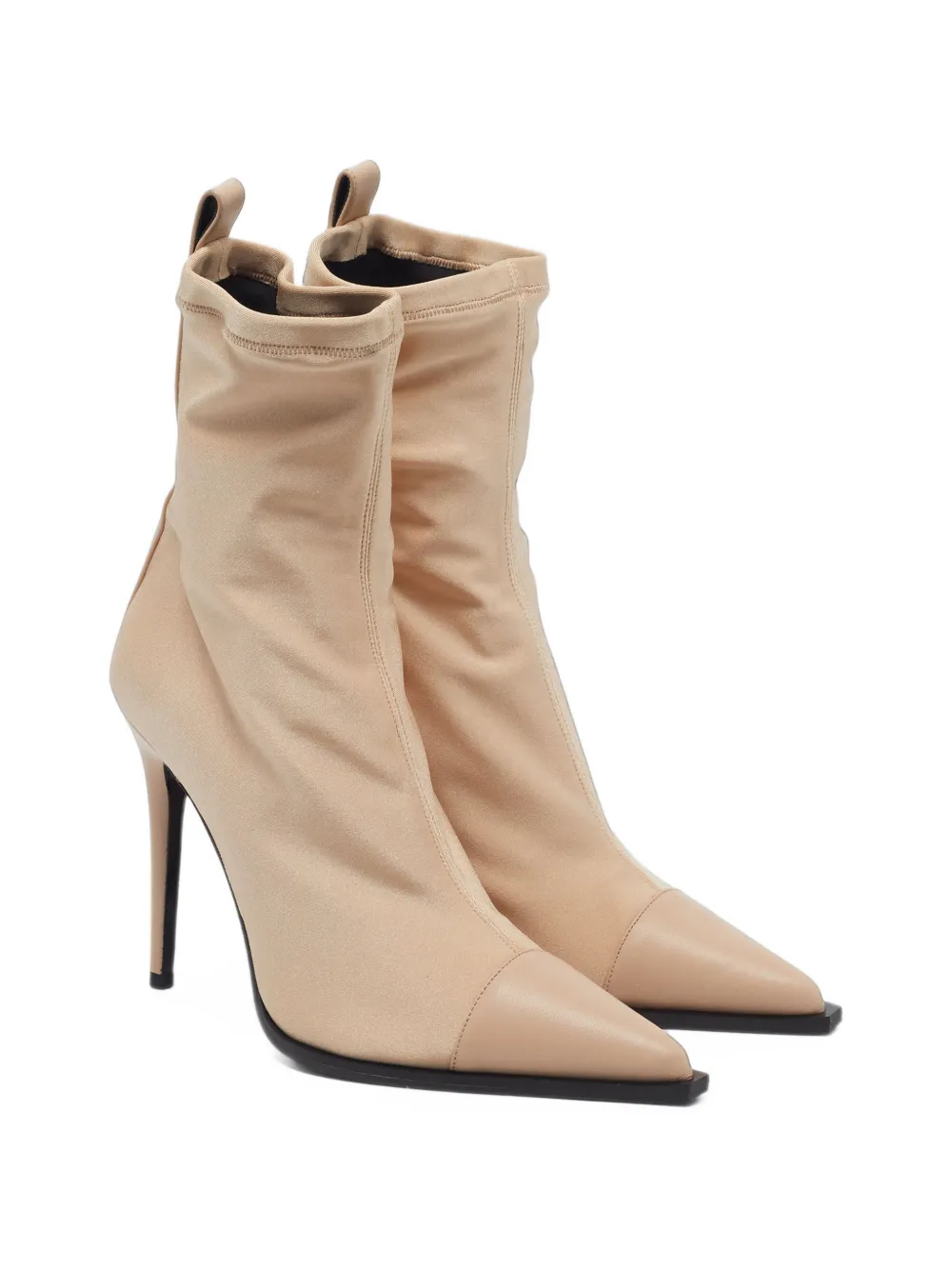 AMIRI bottines seconde peau à bout pointu contrastant - Tons neutres