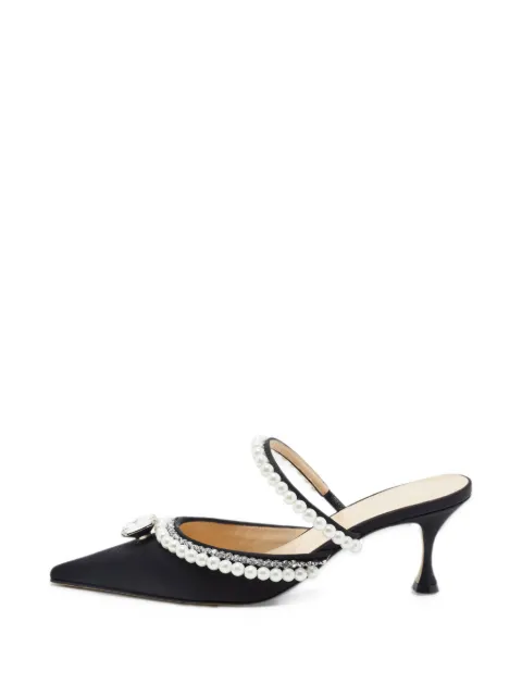 MACH & MACH pearl-embellished heeled mules