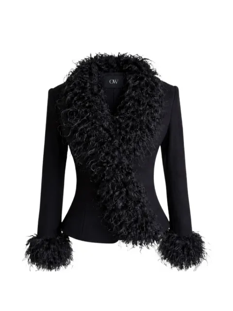 OW Collection x Revolve Remy faux fur-trim jacket
