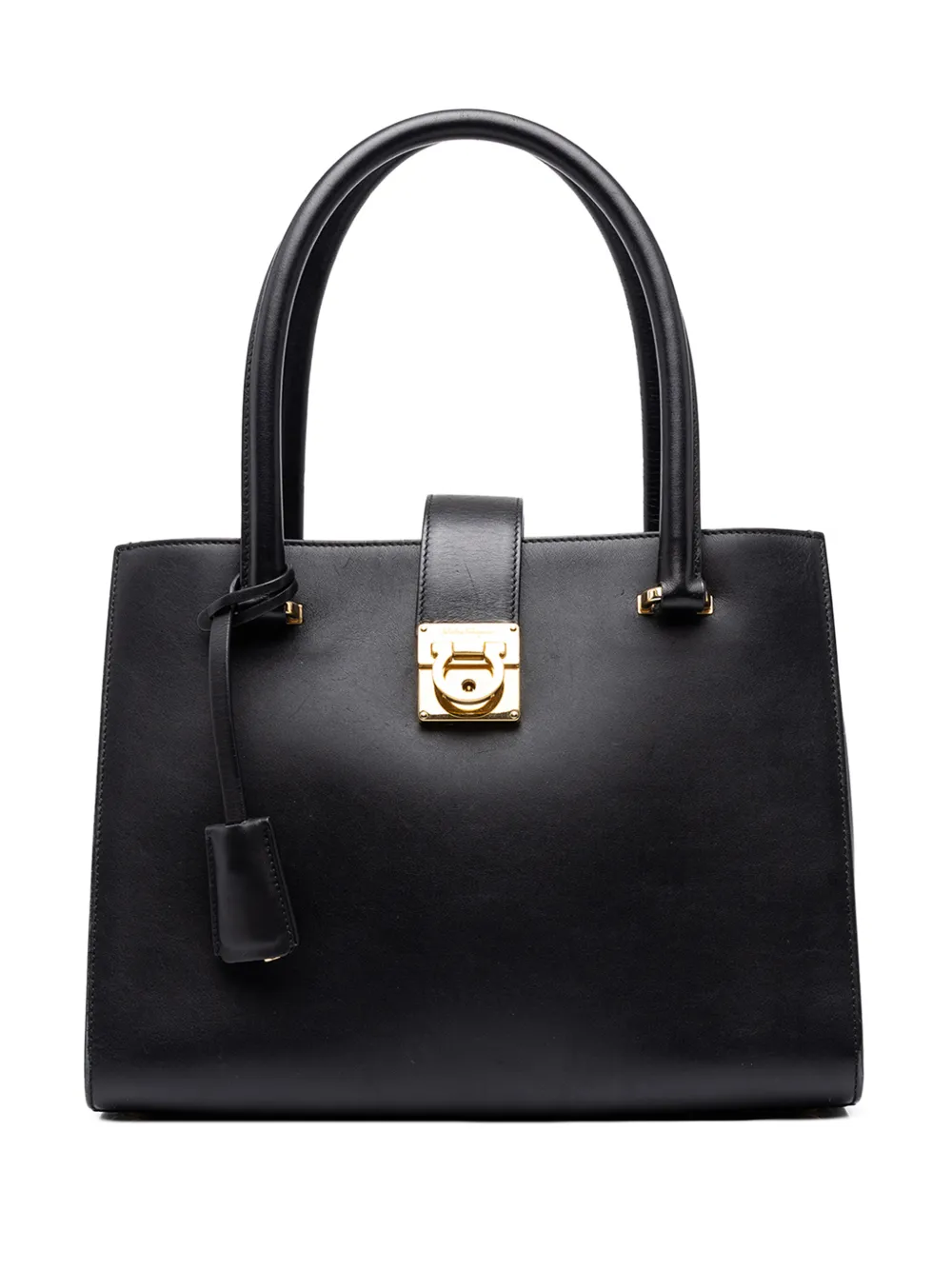 Ferragamo Pre-Owned 2010-2026 Leather Gancini Juliette Lock Story handbag - Nero