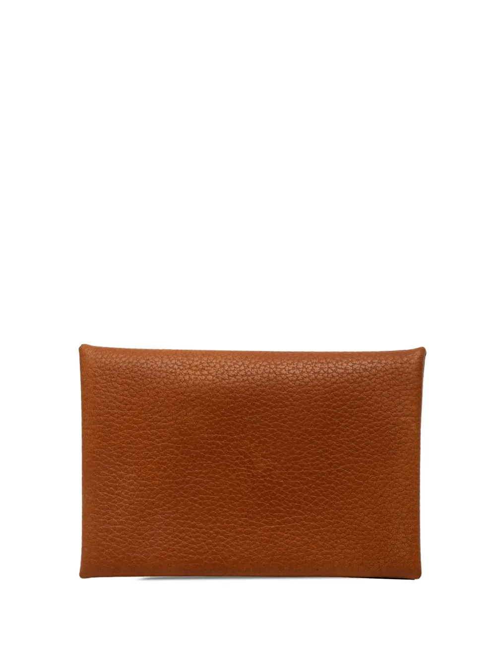 Pre-owned Hermes 2025 Evercolor Calvi Duo Compact Card Holder Coin Pouch In Brown