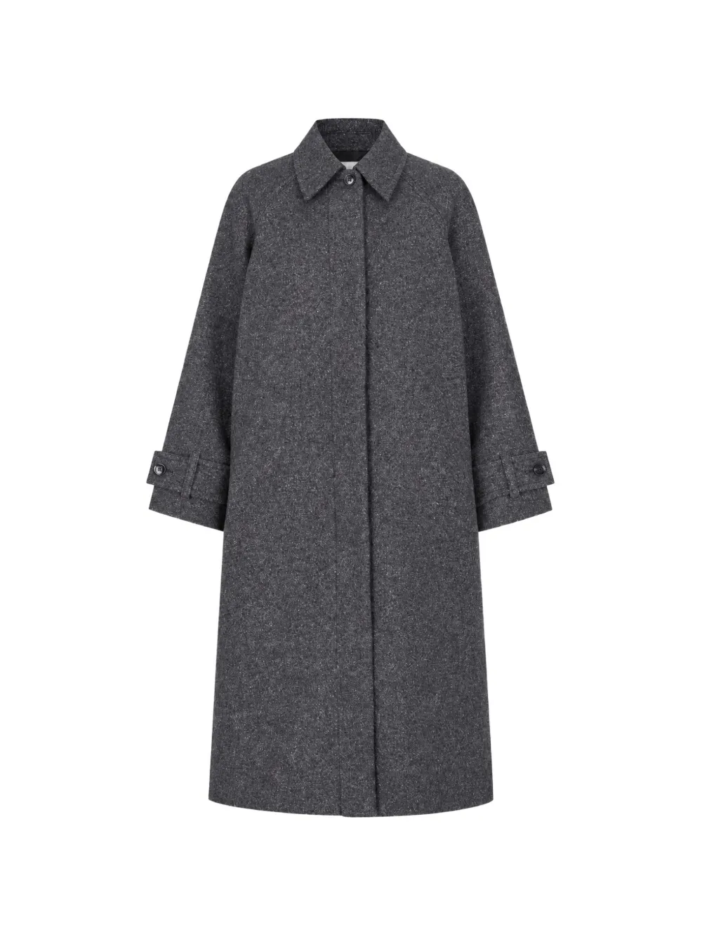 SAMSOE Saalma button-cuff point-collar coat Grijs