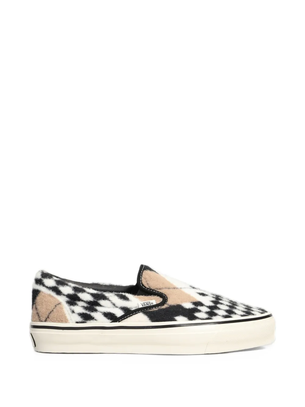 Vans checkered argyle slip-on sneakers - Bianco