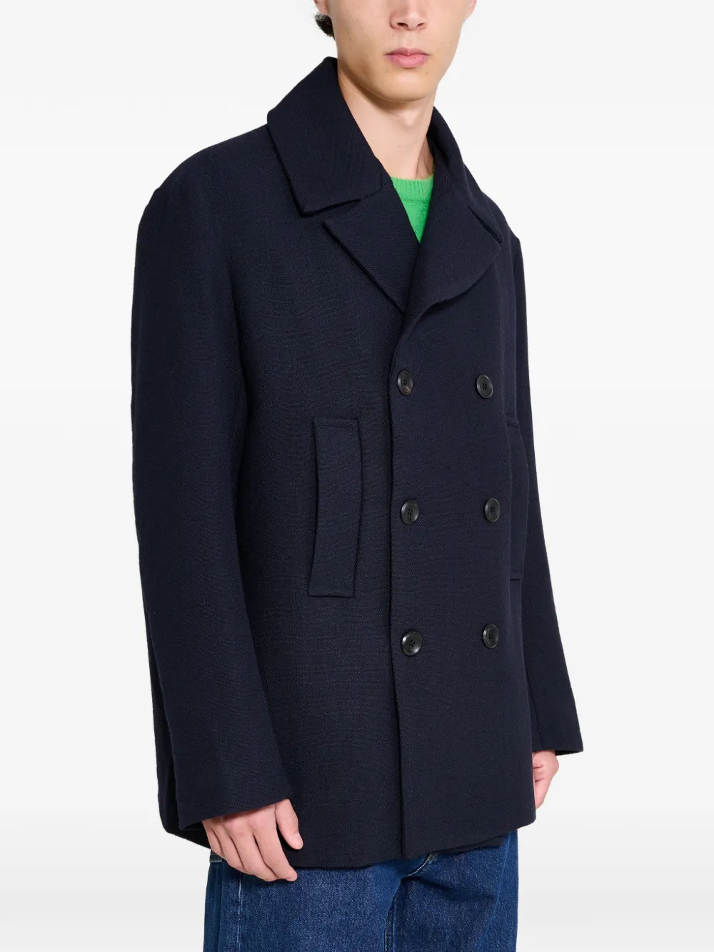 Jeanerica Turner peacoat met dubbele rij knopen Blauw