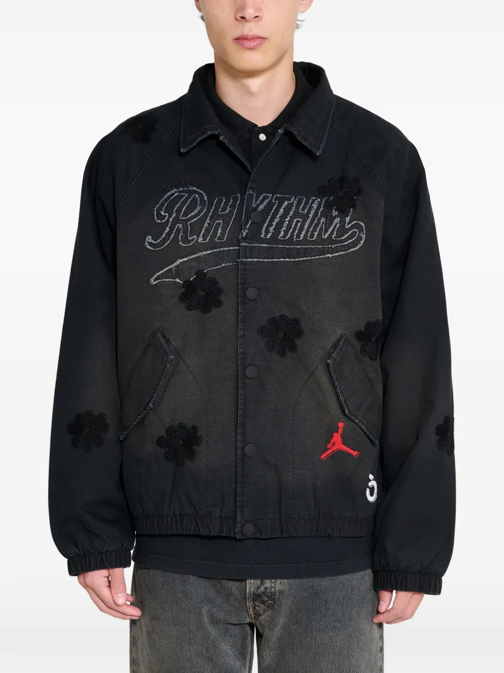 Jordan x Nomarhythm Textile bomber jacket Zwart