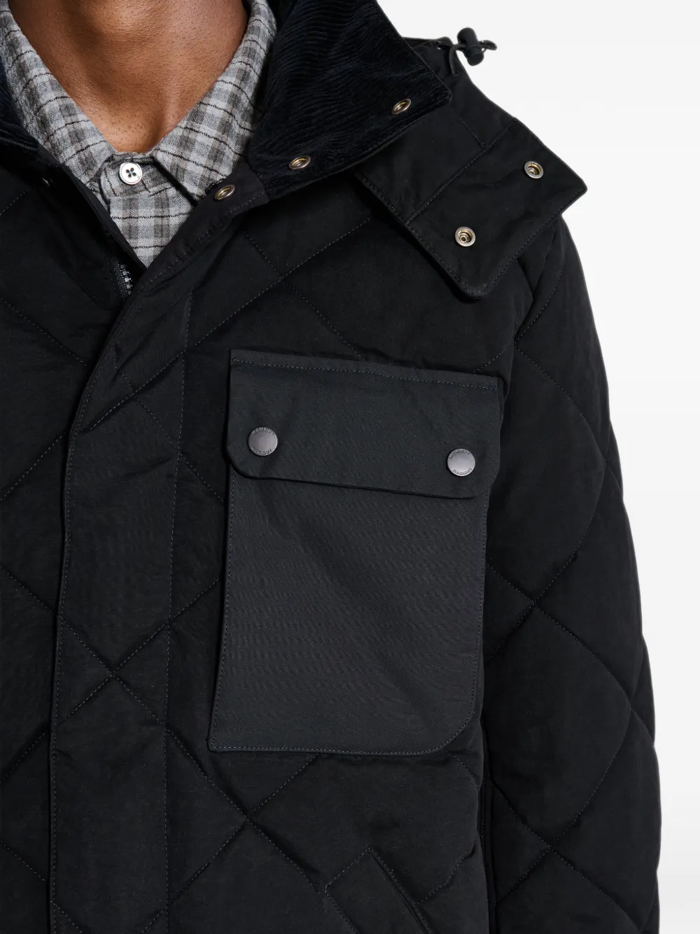 Mammut x Junya Watanabe gewatteerd jack met capuchon Zwart