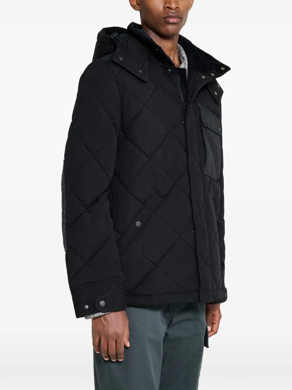 Mammut x Junya Watanabe gewatteerd jack met capuchon Zwart