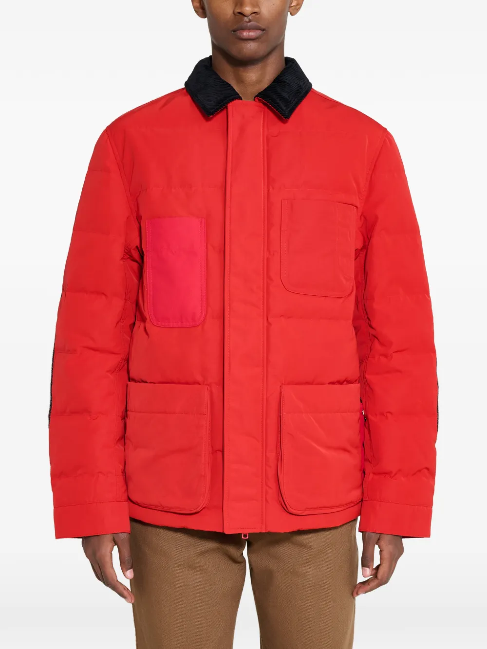 Mammut x JWMAN WR-J913 quilted contrast-collar jacket - Rosso