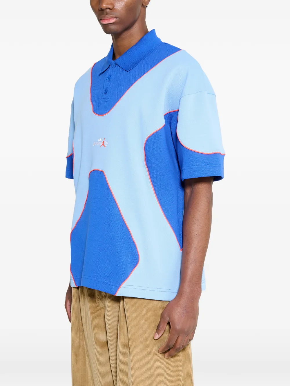 Jordan x Awake NY colour-block polo shirt Blauw