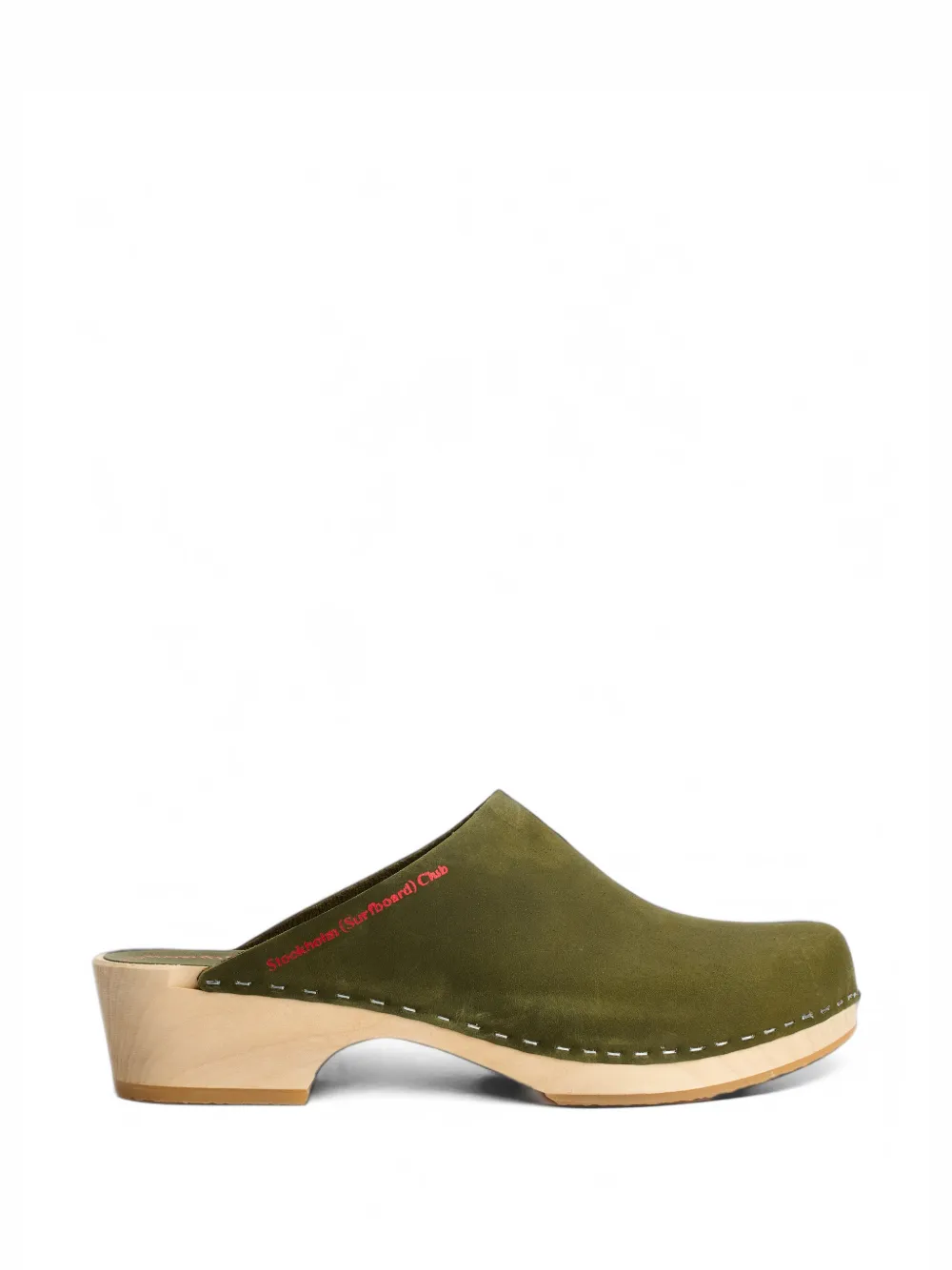 Stockholm Surfboard Club leather mules - Verde