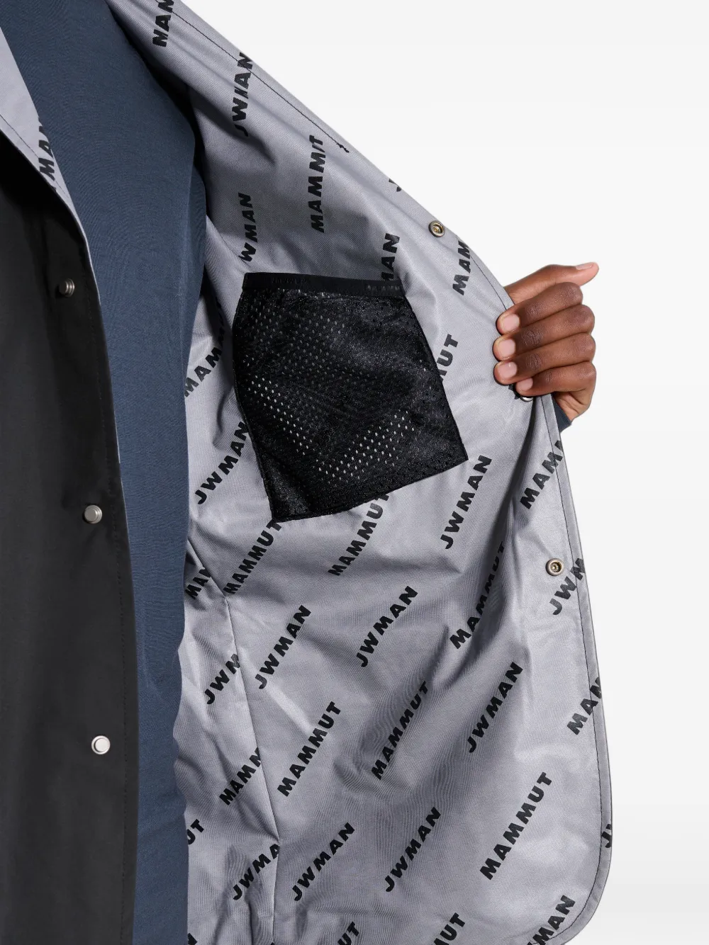 Mammut x Junya Watanabe blazer met gerimpelde textuur Zwart