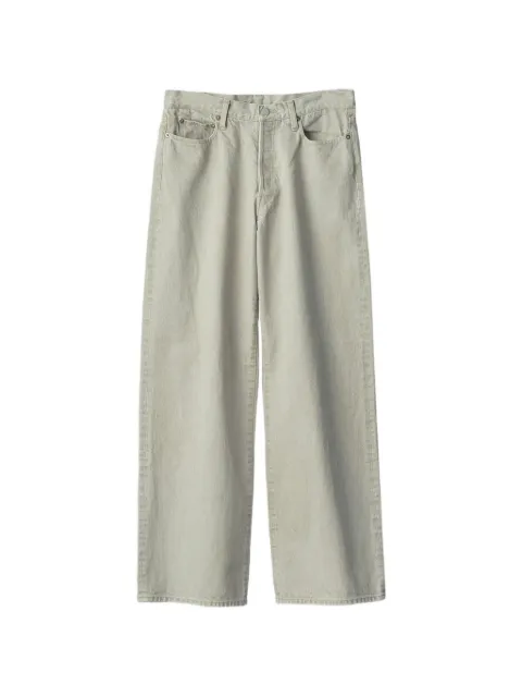 ssstein zip-up wide-leg jeans