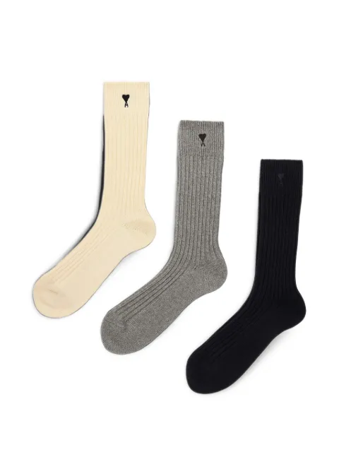 AMI Paris calcetines con bordado Ami de Coeur