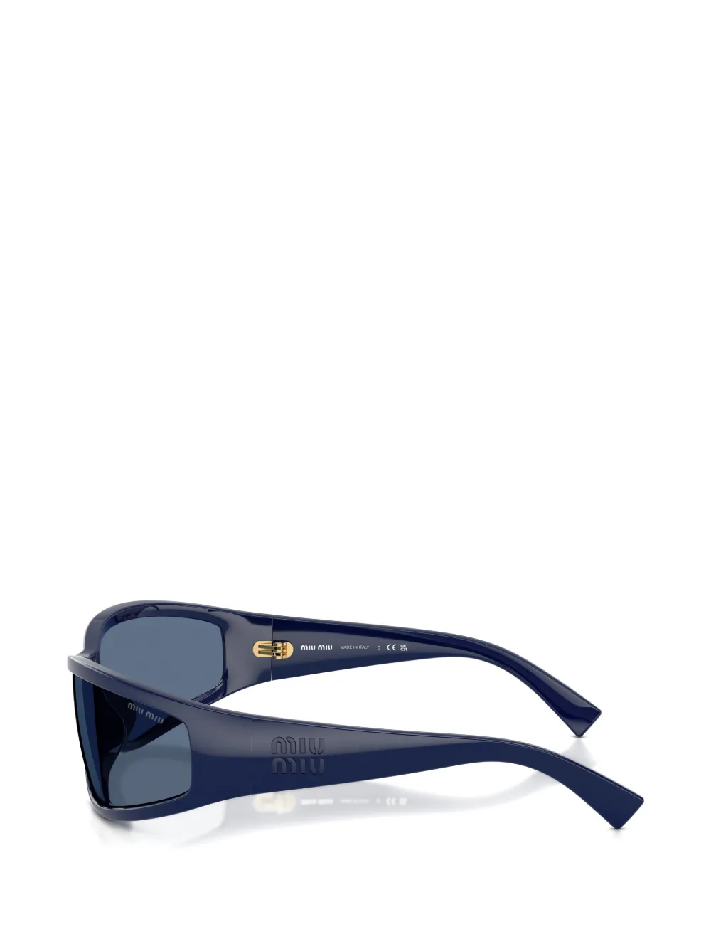 Miu Eyewear geometric-frame sunglasses Blauw