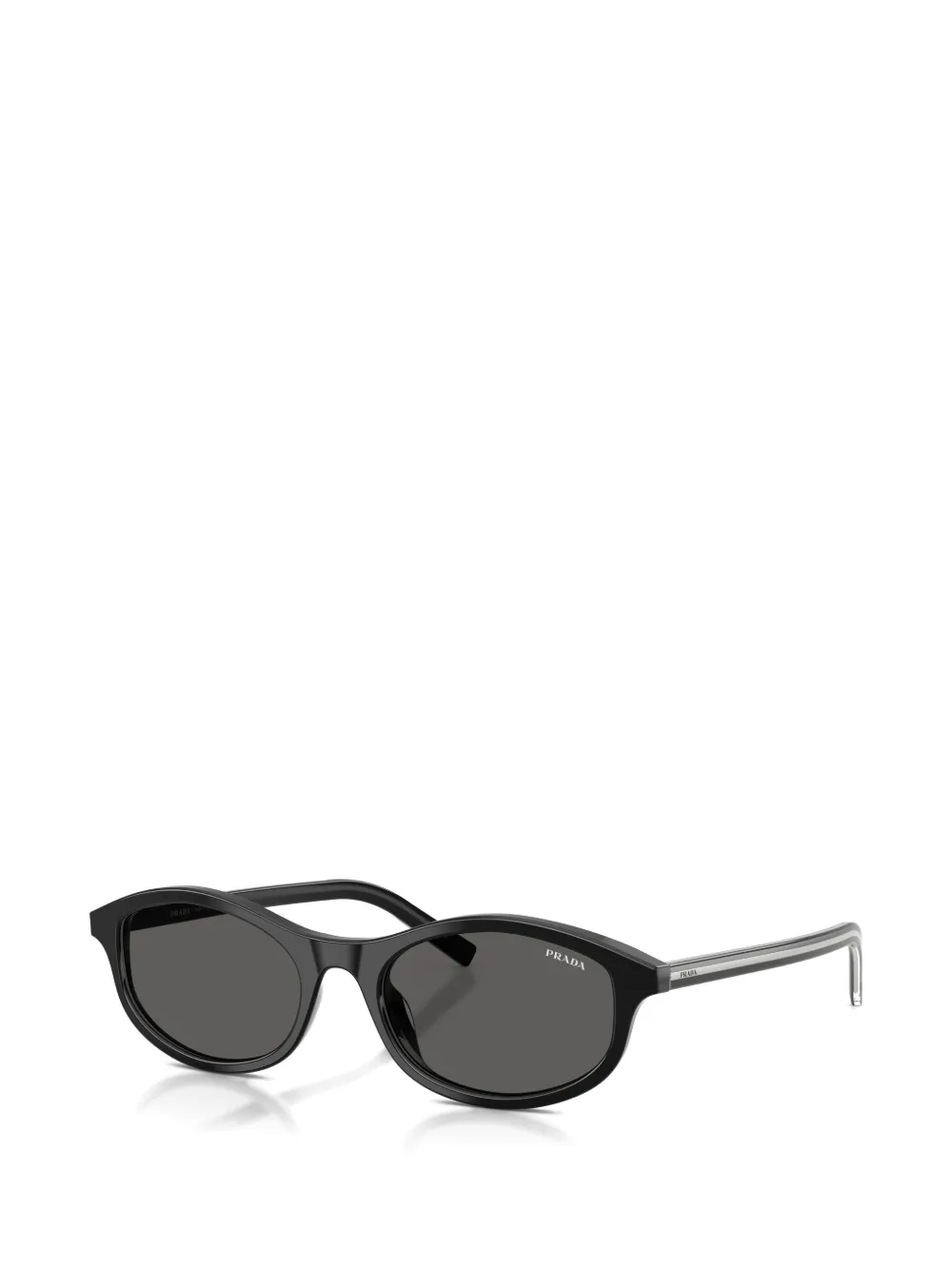 Prada Eyewear sunglasses with the iconic metal plaque Zwart
