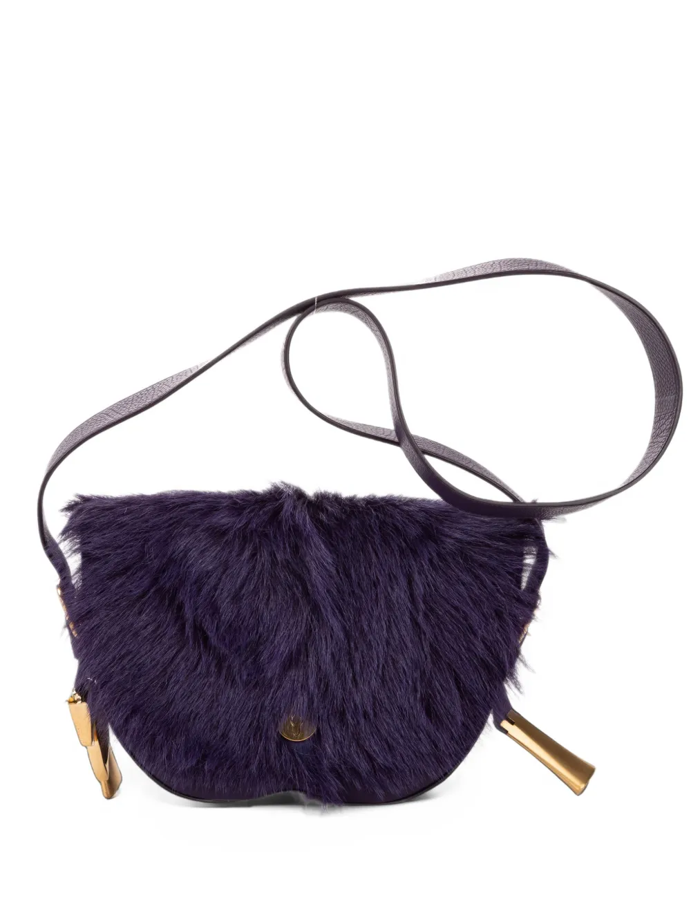 Burberry Pre-Owned small Chess horse hair shoulder bag - Purple