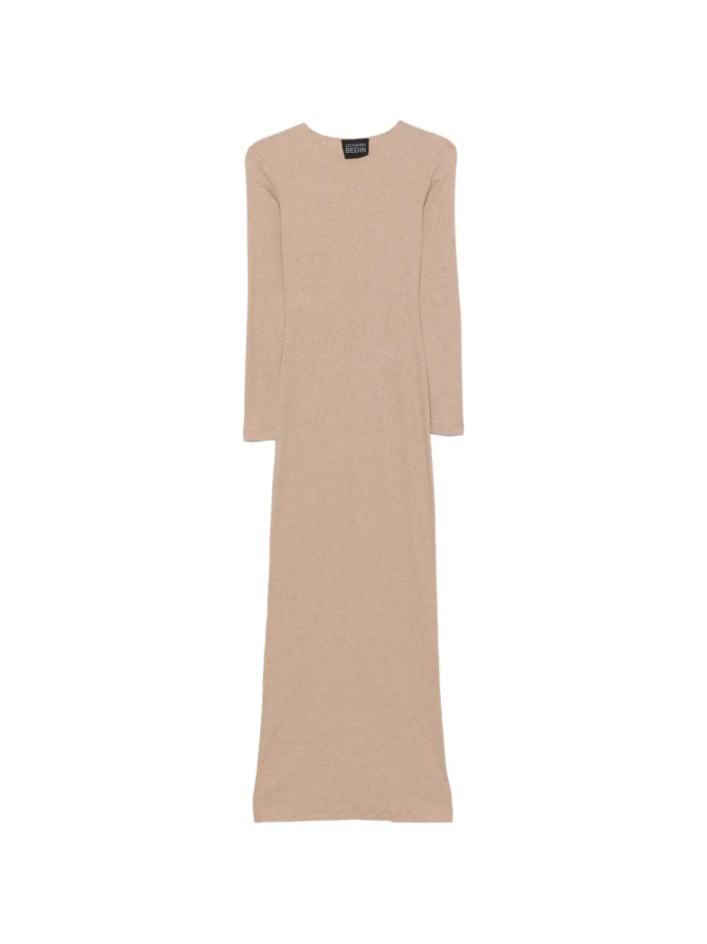 Giovanni Bedin ribbed-knit long-sleeve midi dress - Neutrals