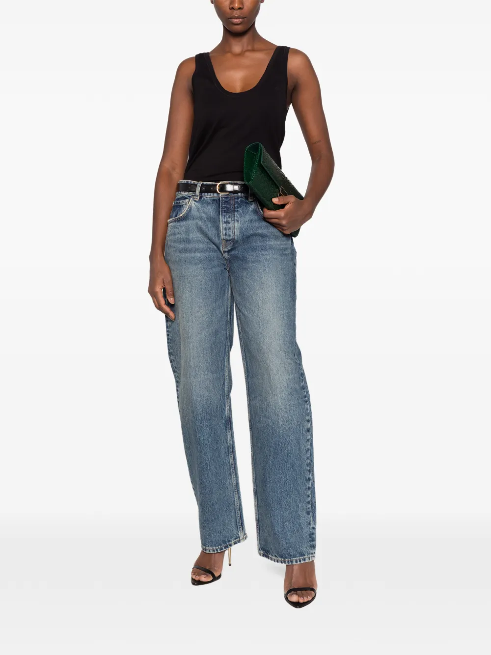 TOM FORD ribbed tank top Zwart