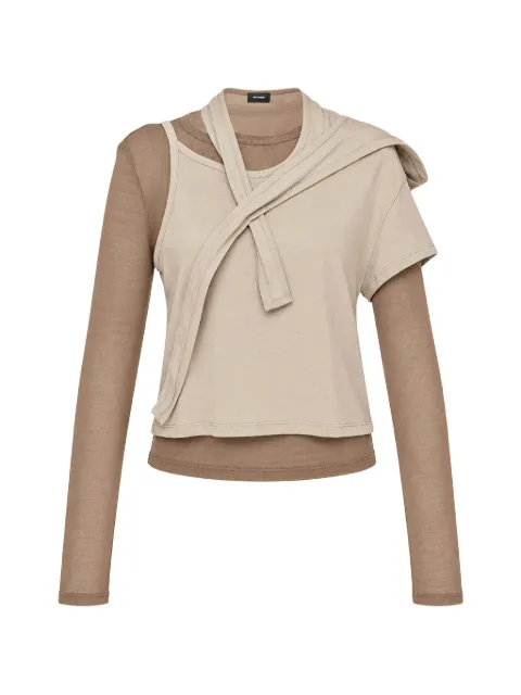 We11done layered asymmetric T-shirt
