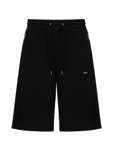 TEAM WANG design The Original 1 logo-print panelled shorts