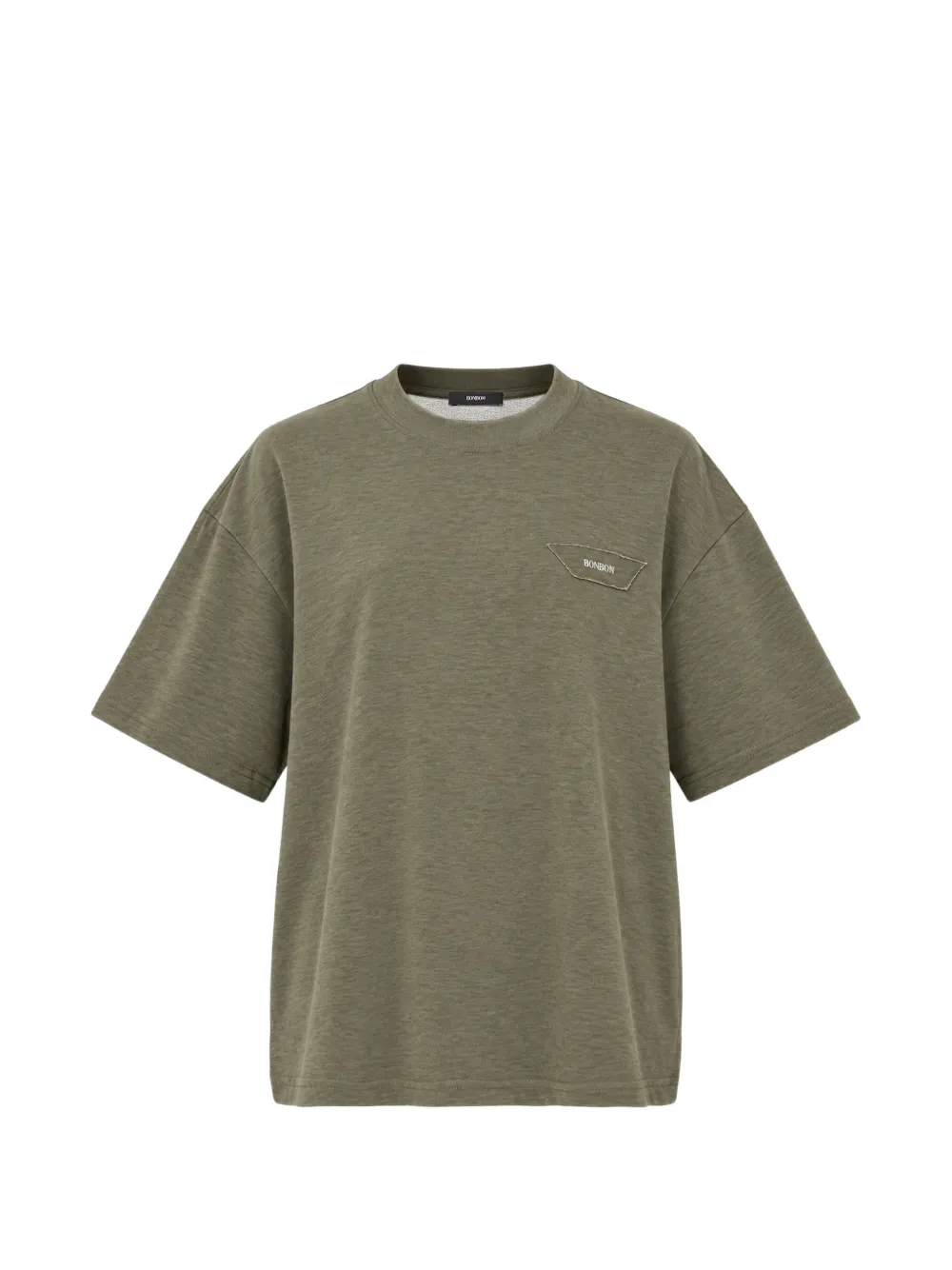 BONBOM T-shirt met logopatch Groen