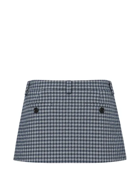 GLOWNY Polly gingham-check wrap skorts