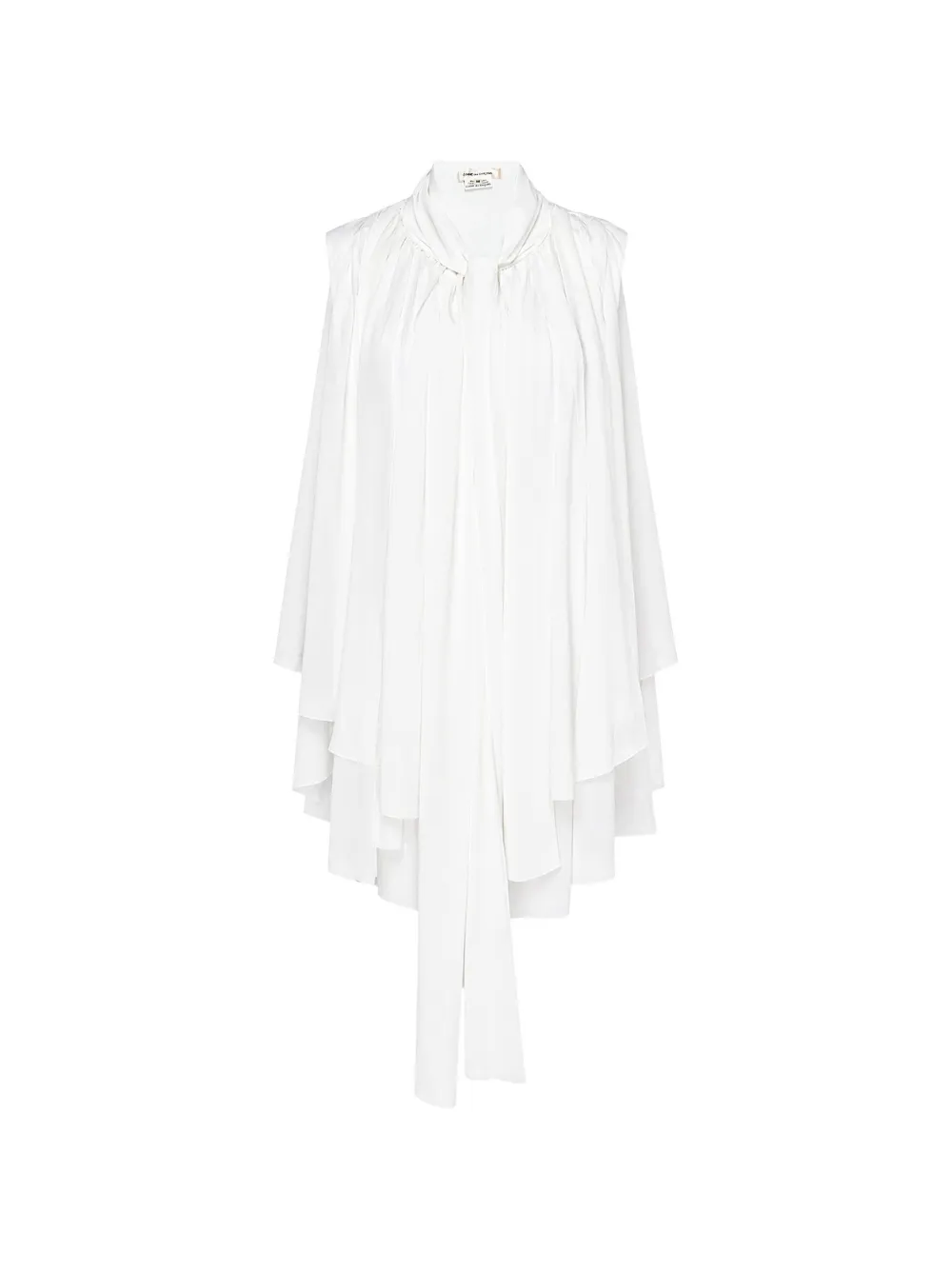 Comme Des Garçons pussy-bow layered top - Blanc Comme Des Garçons pussy-bow layered top - Blanc