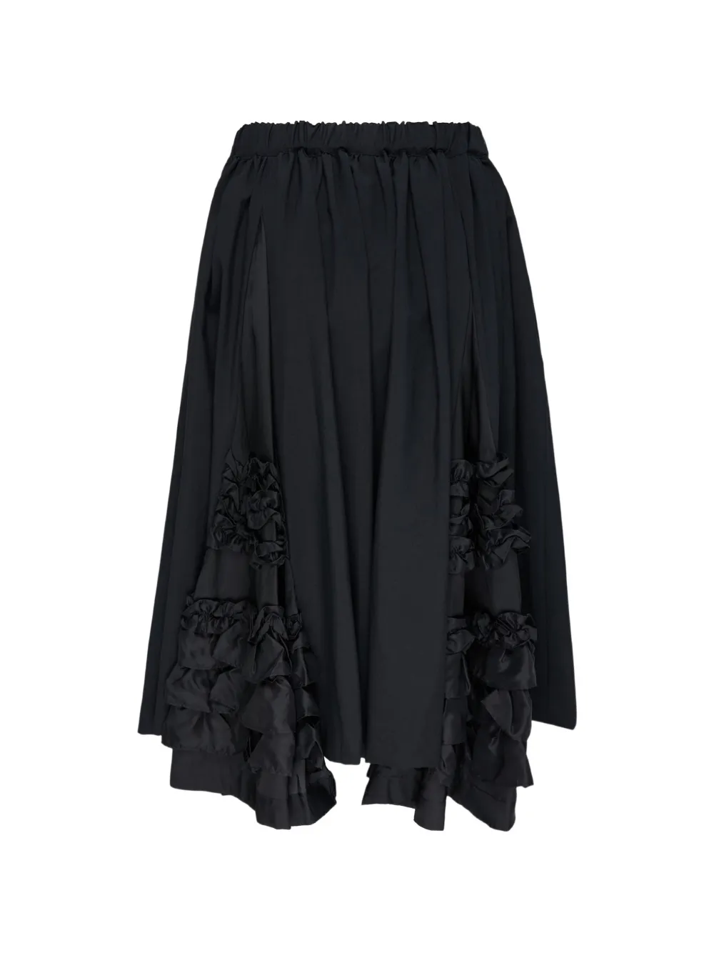 Comme Des Garçons Girl ruffled elasticated-waist skirt Zwart