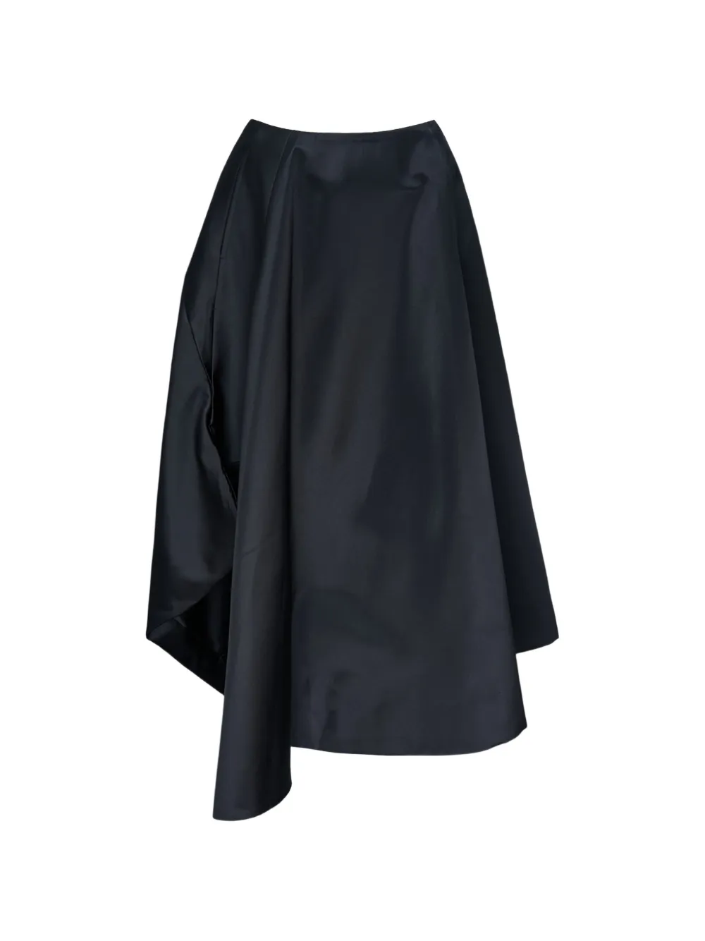 Comme Des Garçons asymmetric draped midi skirt - Nero