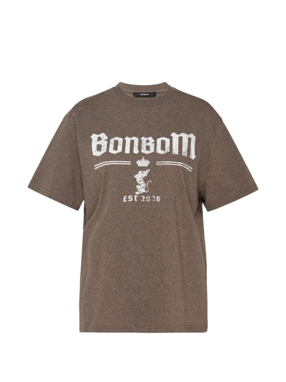 BONBOM T-shirt met logoprint Bruin