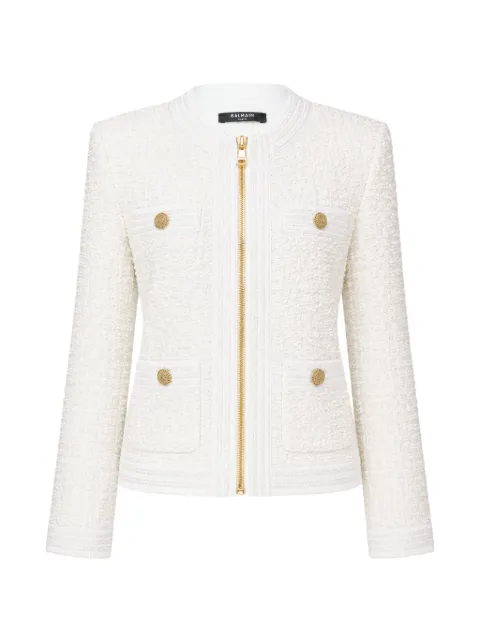 Balmain bouclé zip-up jacket