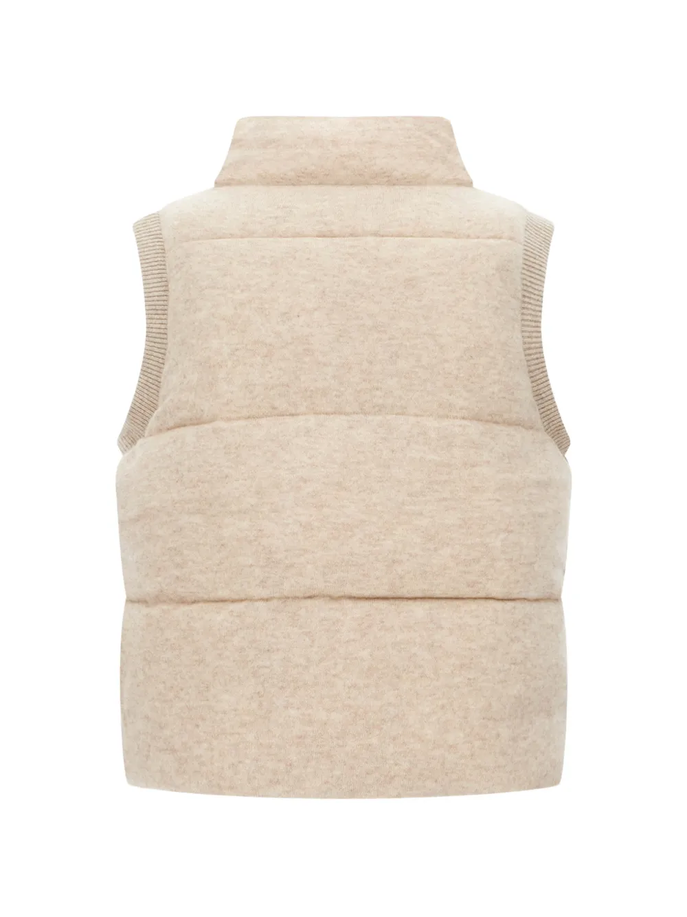 HUGO padded gilet in virgin wool and cashmere Beige