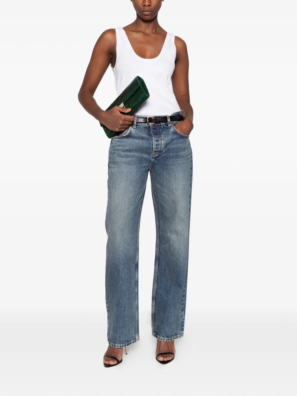 TOM FORD ribbed cotton tank top Wit
