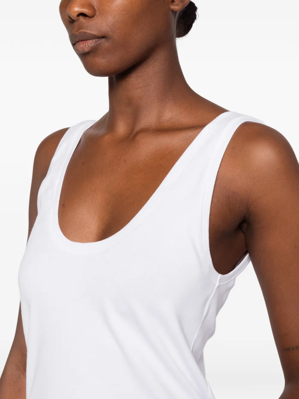 TOM FORD ribbed cotton tank top Wit