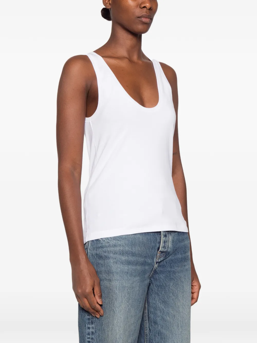 TOM FORD ribbed cotton tank top Wit