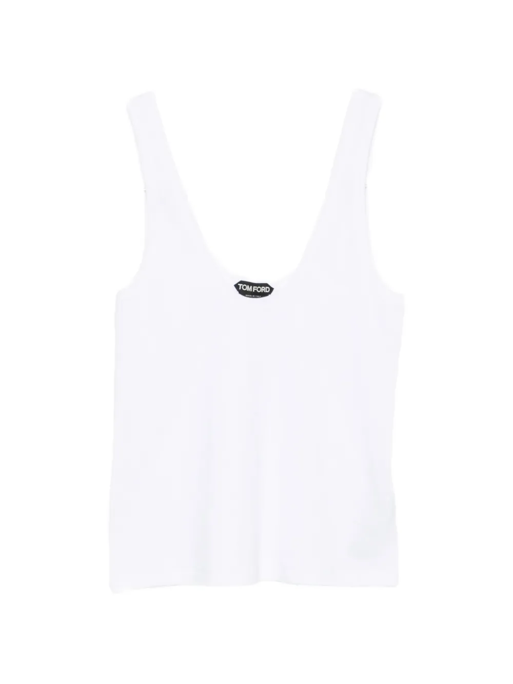 TOM FORD ribbed cotton tank top - Bianco