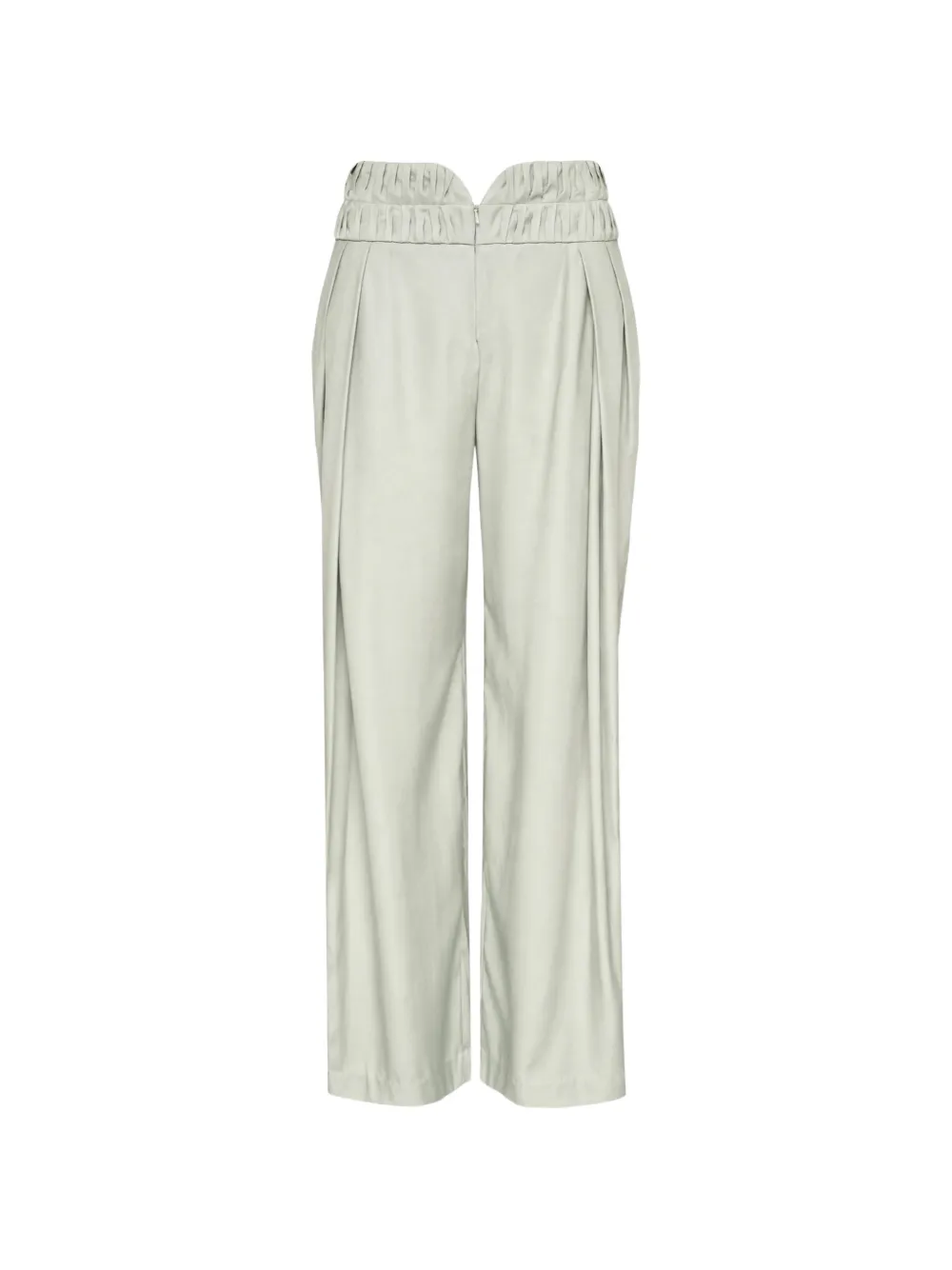 PAULINE DUJANCOURT Plooibroek met gesmockte taille Beige