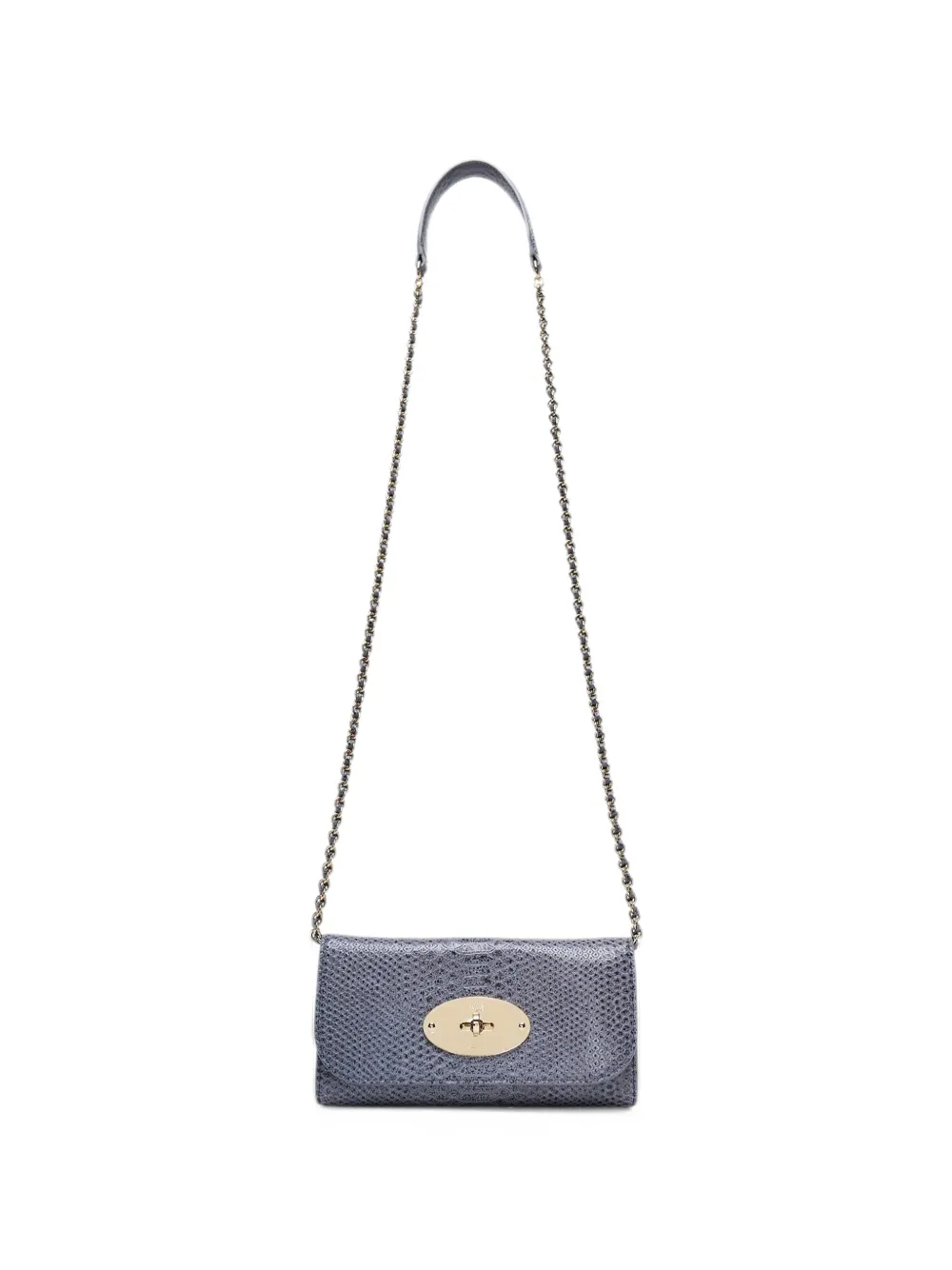 Mulberry Postman's Lock snakeskin-effect cross body bag - Grigio