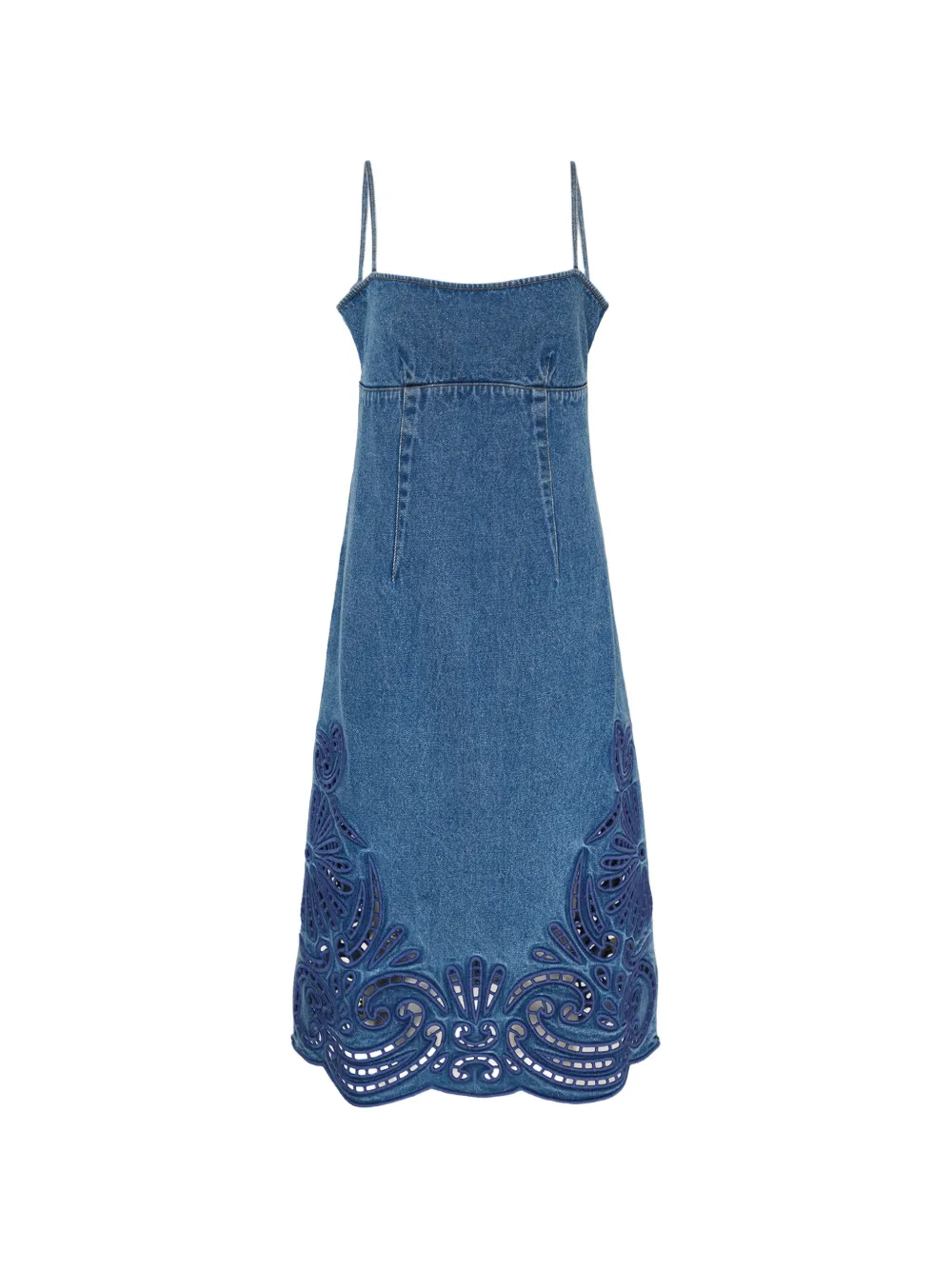 Ulla Johnson cut-out flared midi dress Blauw