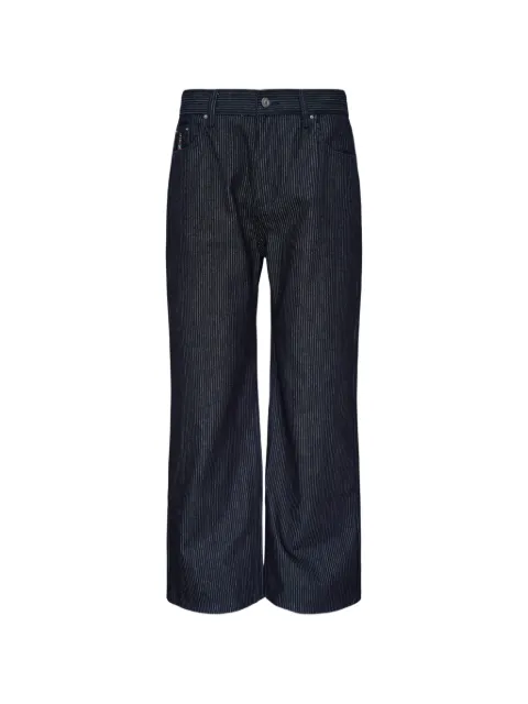 KidSuper pinstripe bird-patch trousers
