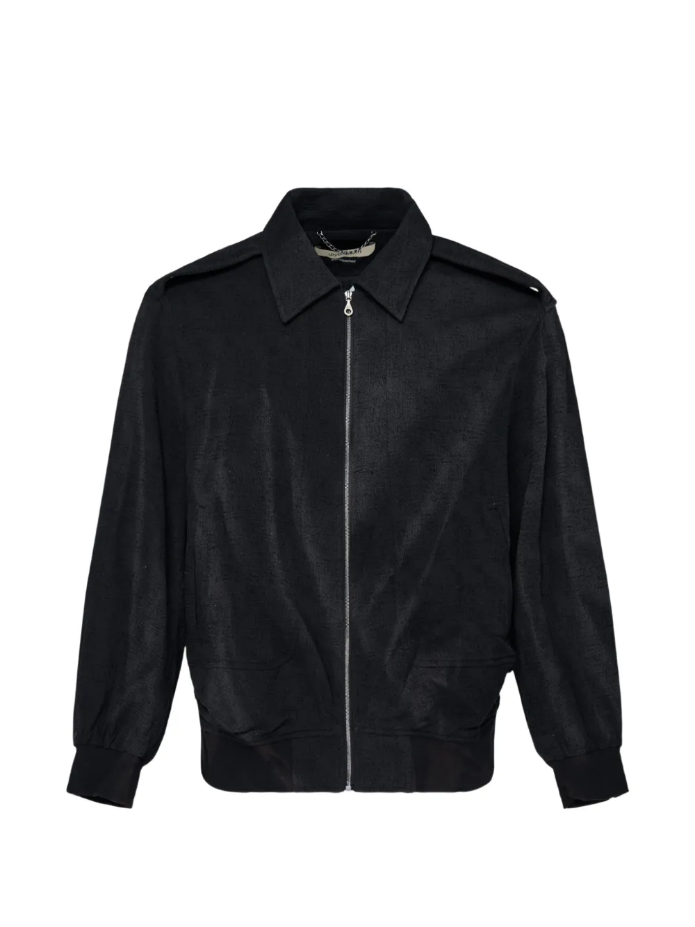 JiyongKim sun-bleached epaulette jacket Zwart