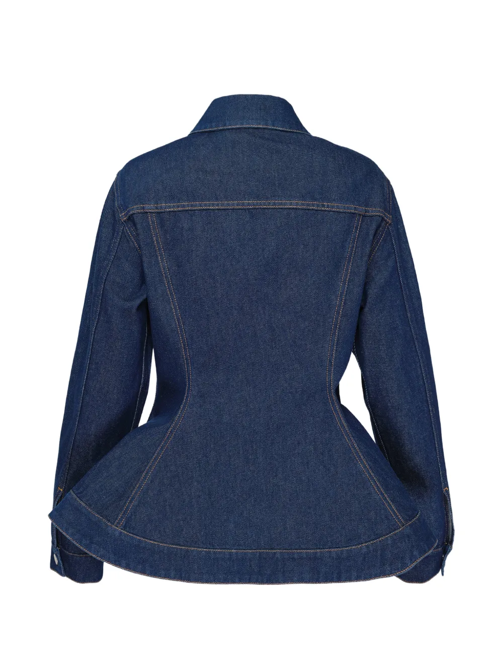Stella McCartney peplum-hem denim jacket Blauw