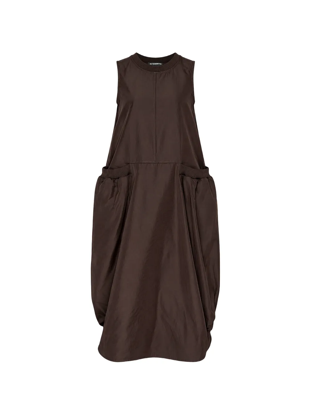 Melitta Baumeister sleeveless cocoon-silhouette midi dress Bruin