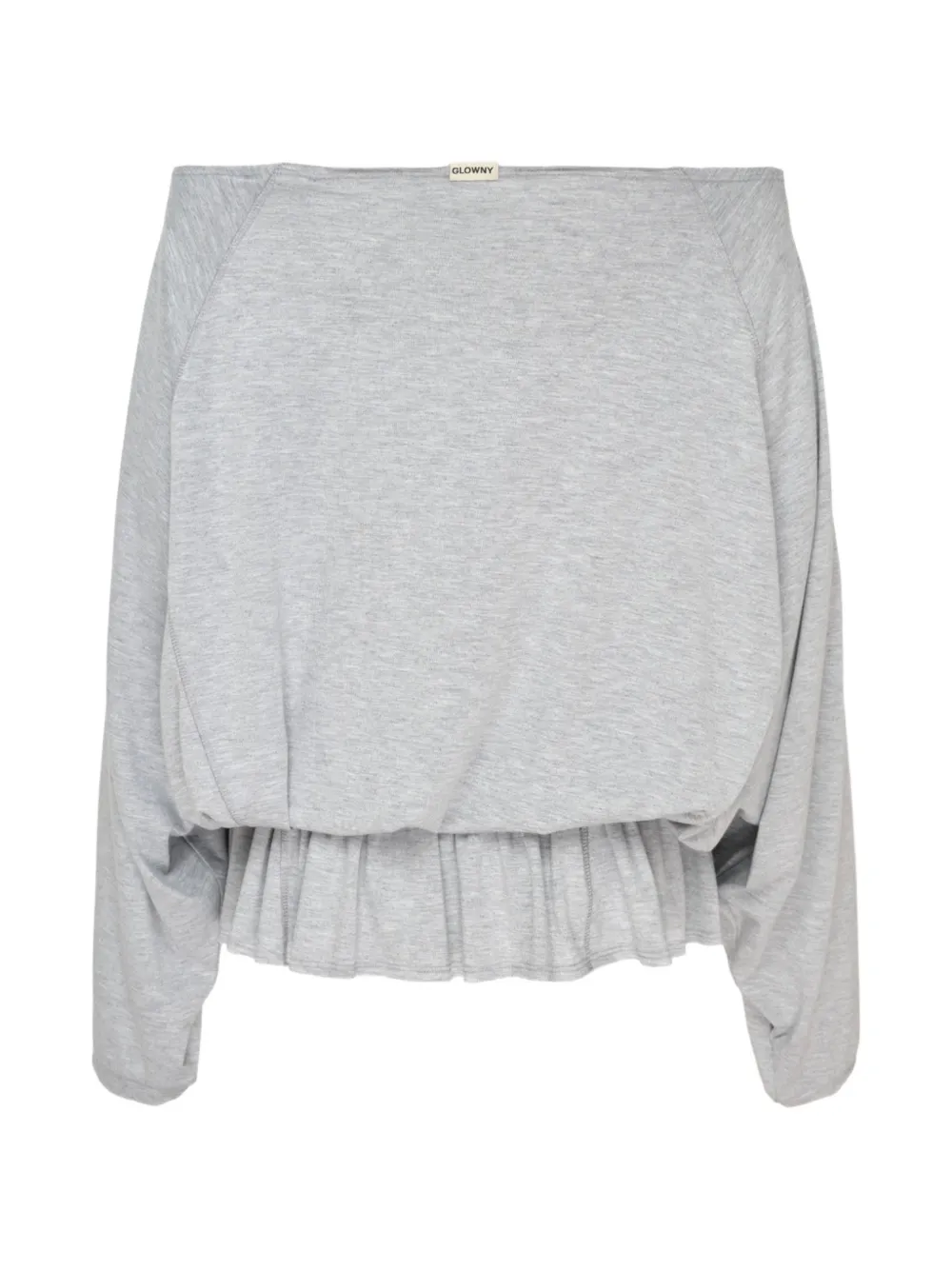 GLOWNY Sway off-shoulder peplum-hem top - Grigio