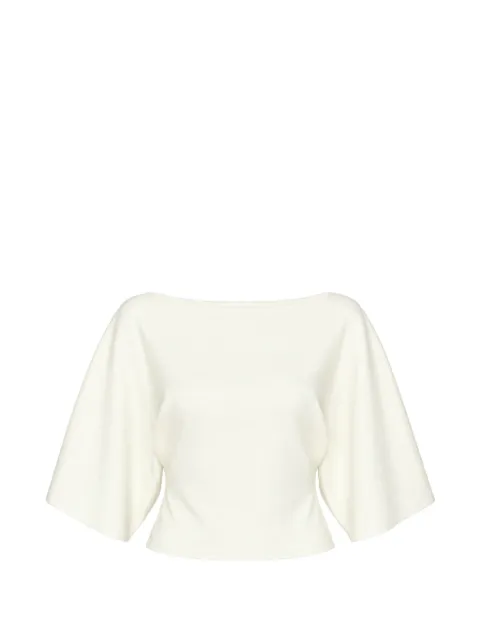 GLOWNY Core boat-neck bell-sleeve top