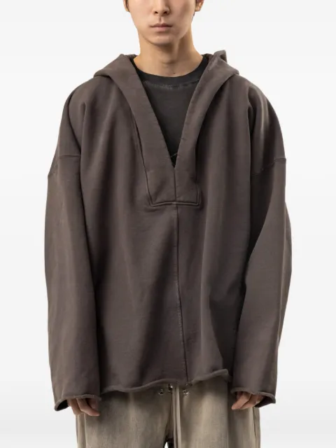 Rick Owens DRKSHDW hooded V-neck hoodie