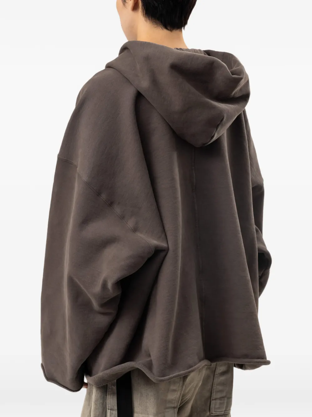 Rick Owens DRKSHDW hooded V-neck hoodie Grijs