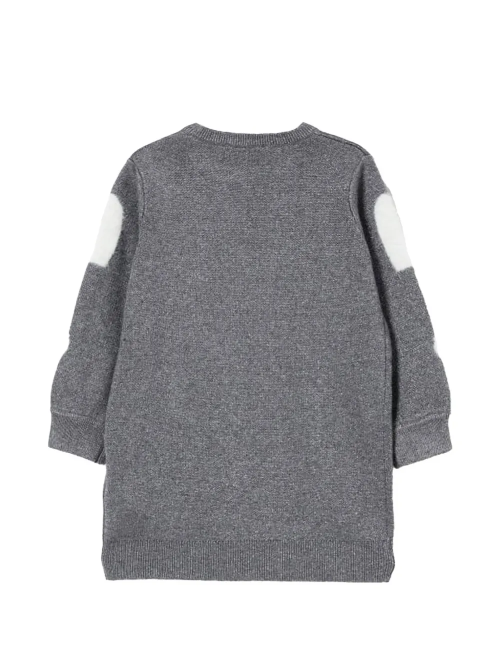 Liu Jo Kids heart-intarsia long-sleeve dress Grijs