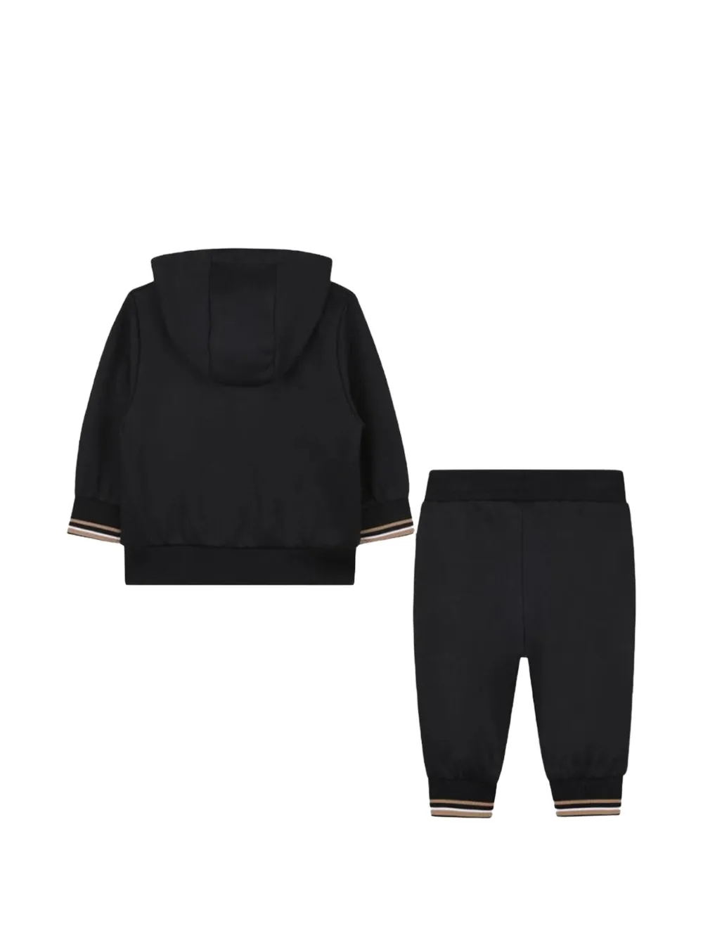BOSS Kidswear logo-print hooded tracksuit Zwart